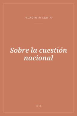 Portada de Sobre la cuestión nacional