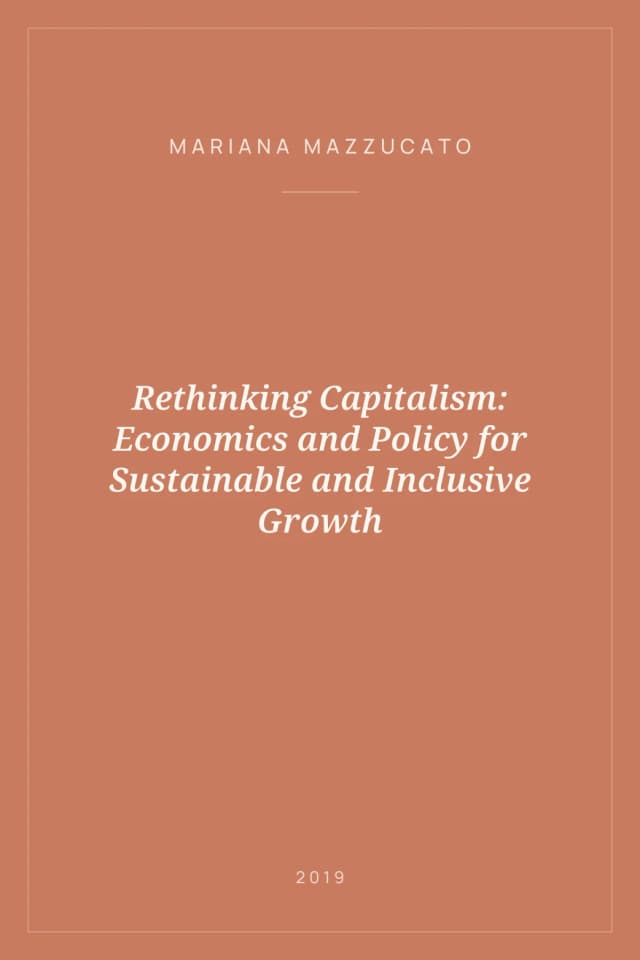 Portada de Rethinking Capitalism: Economics and Policy for Sustainable and Inclusive Growth