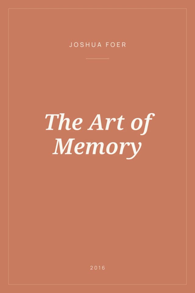 Portada de The Art of Memory