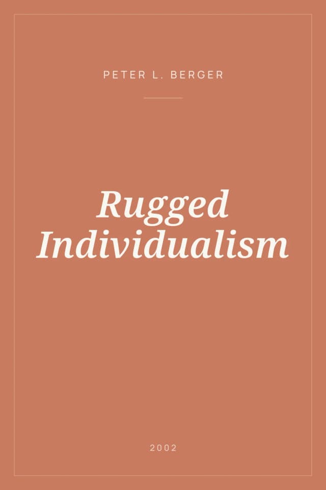 Portada de Rugged Individualism