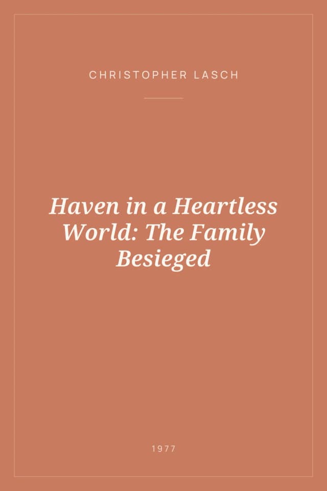 Portada de Haven in a Heartless World: The Family Besieged