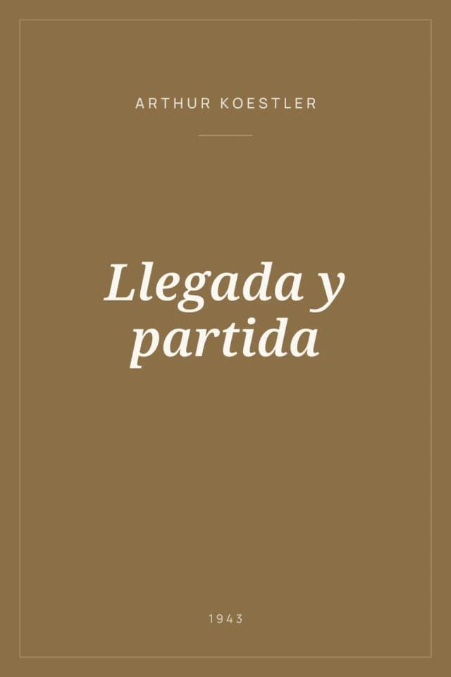 Portada de Llegada y partida