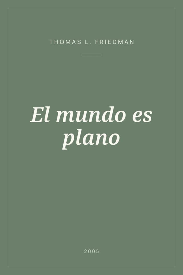 Portada de El mundo es plano