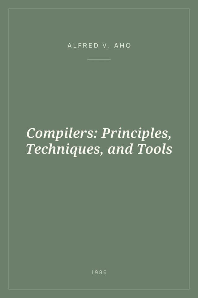 Portada de Compilers: Principles, Techniques, and Tools
