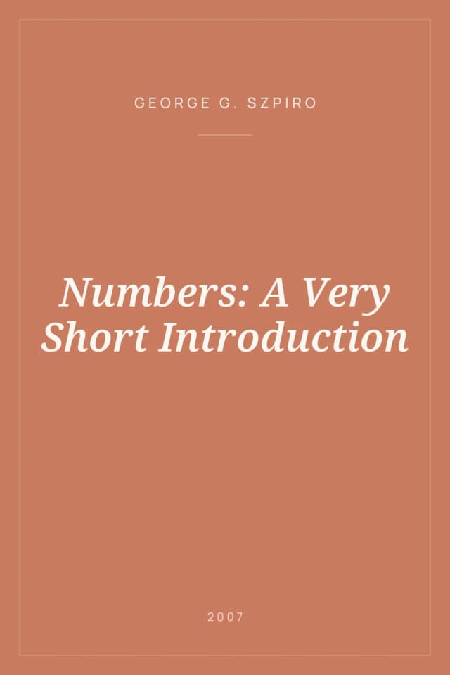 Portada de Numbers: A Very Short Introduction