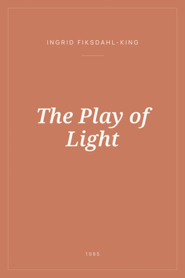 Portada de The Play of Light