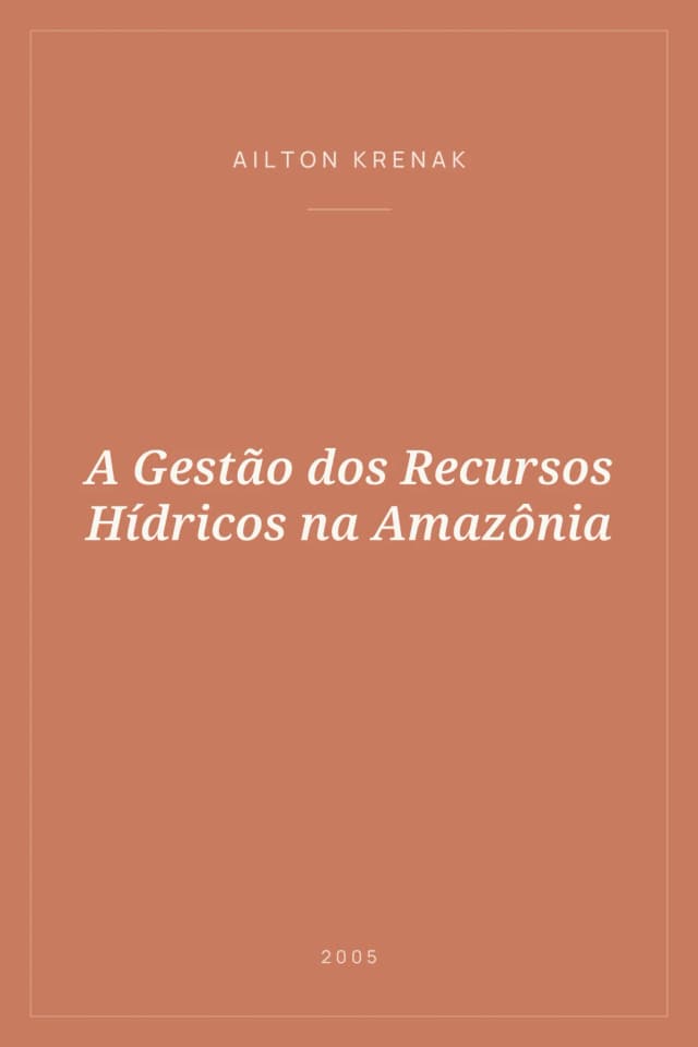 Portada de A Gestão dos Recursos Hídricos na Amazônia