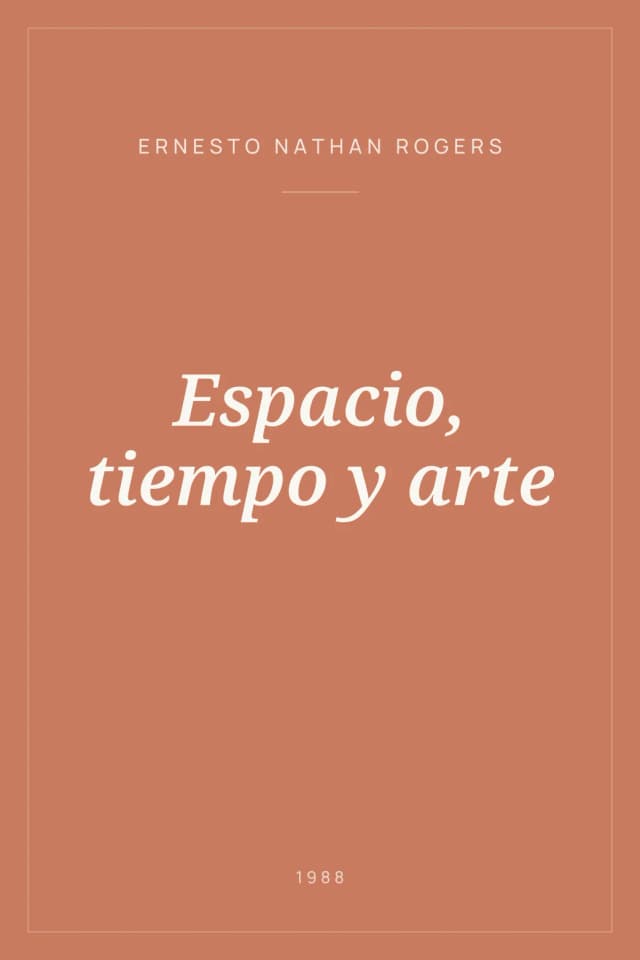 Portada de Espacio, tiempo y arte