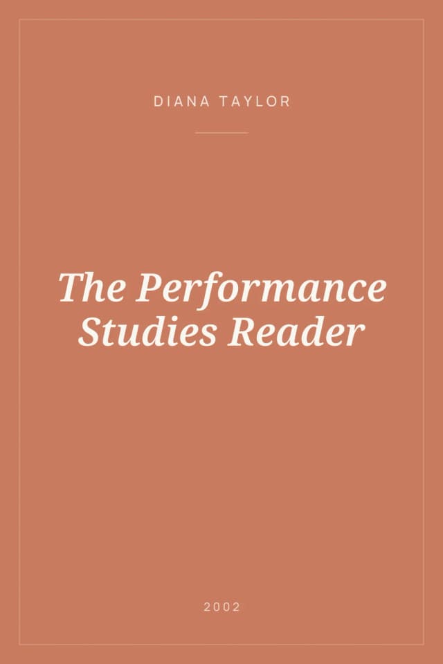 Portada de The Performance Studies Reader