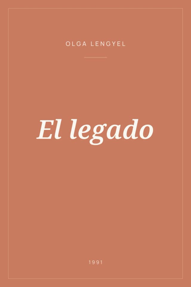 Portada de El legado