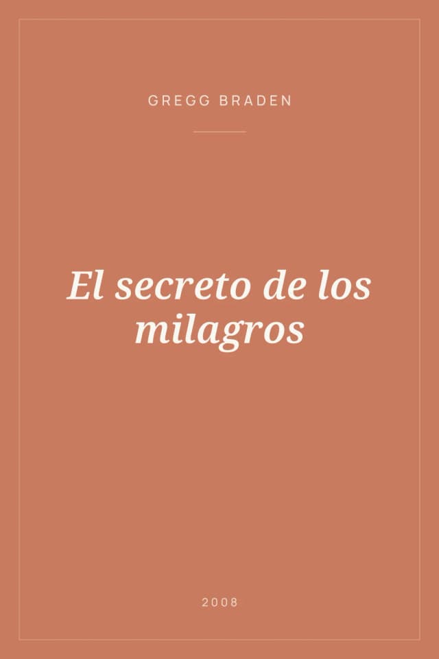 Portada de El secreto de los milagros