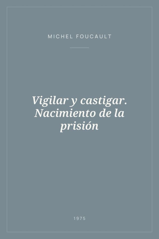Portada de Vigilar y castigar. Nacimiento de la prisión
