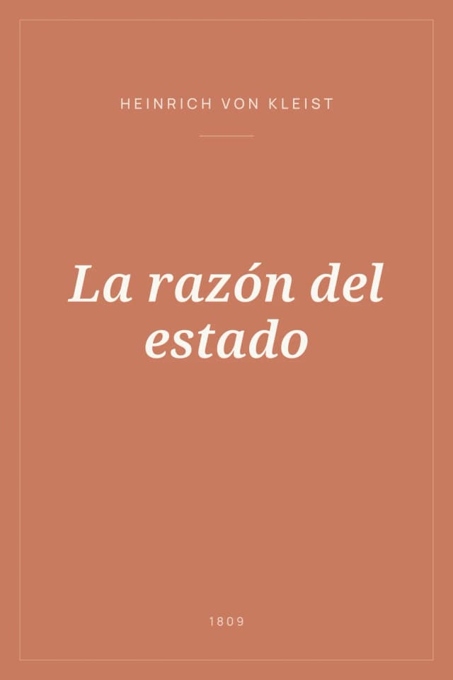 Portada de La razón del estado
