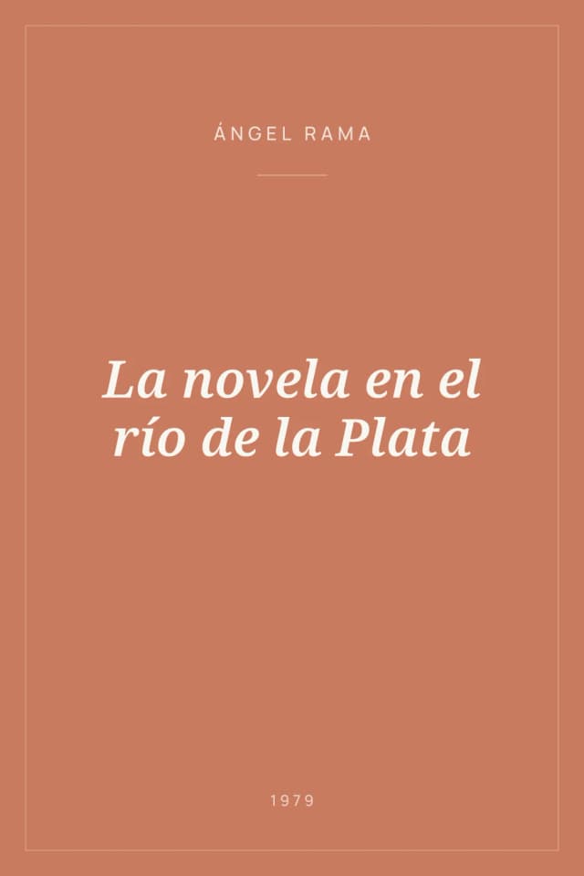 Portada de La novela en el río de la Plata