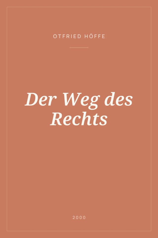 Portada de Der Weg des Rechts