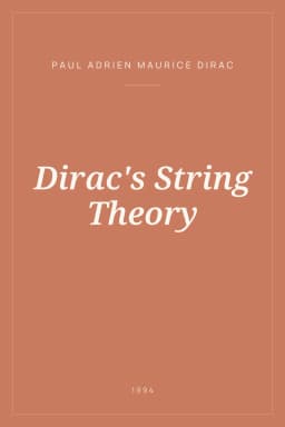 Portada de Dirac's String Theory