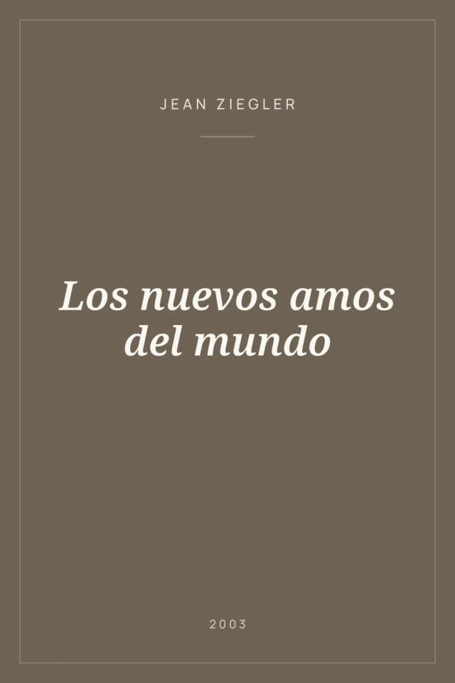 Portada de Los nuevos amos del mundo