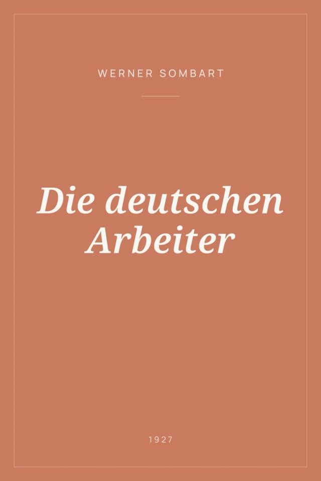 Portada de Die deutschen Arbeiter