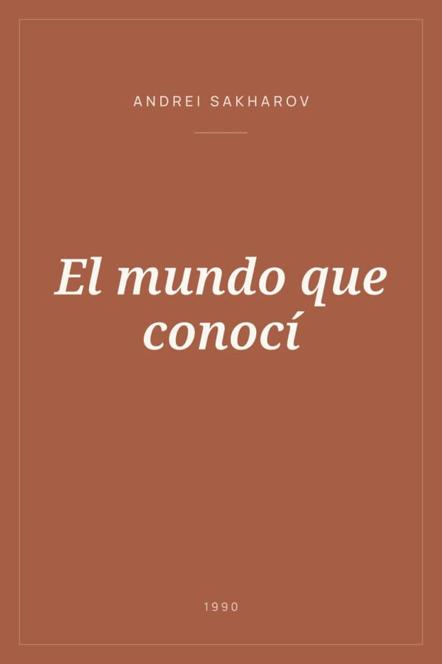 Portada de El mundo que conocí