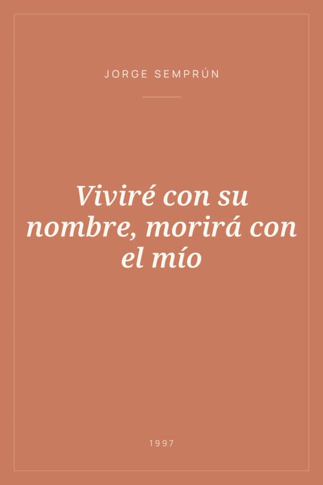Portada de Viviré con su nombre, morirá con el mío