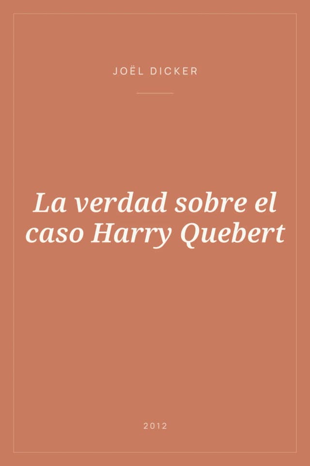 Portada de La verdad sobre el caso Harry Quebert