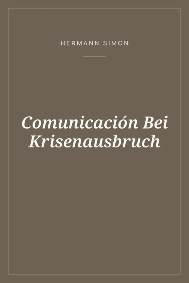 Portada de Comunicación Bei Krisenausbruch