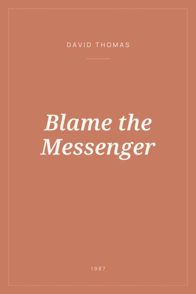 Portada de Blame the Messenger