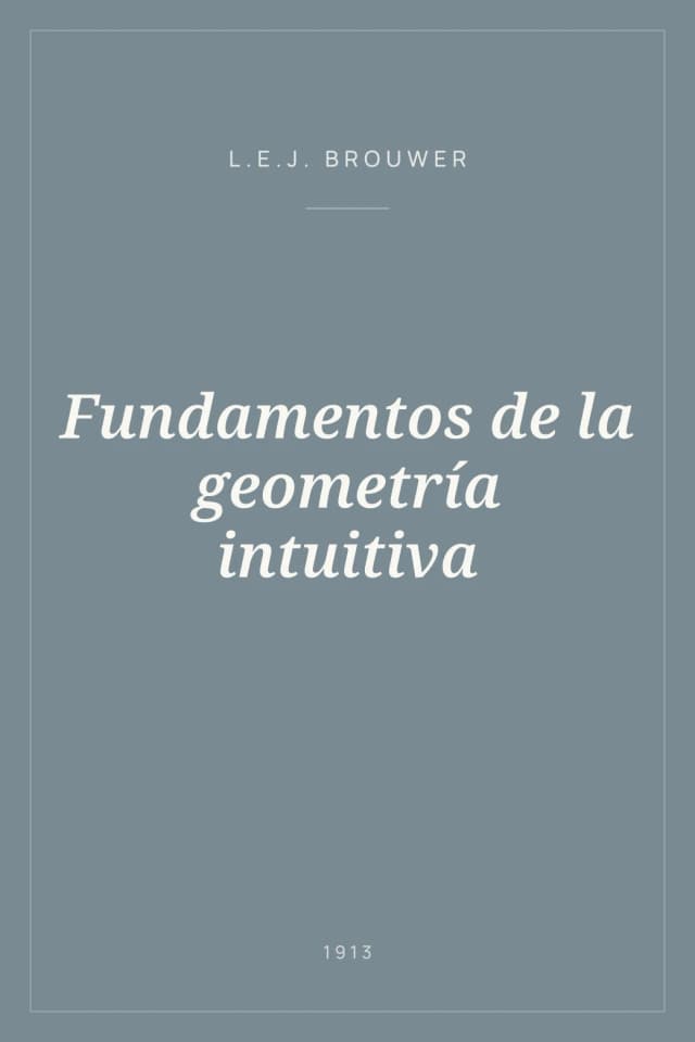 Portada de Fundamentos de la geometría intuitiva