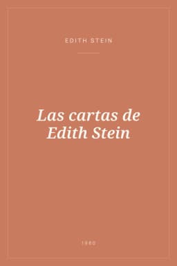 Portada de Las cartas de Edith Stein