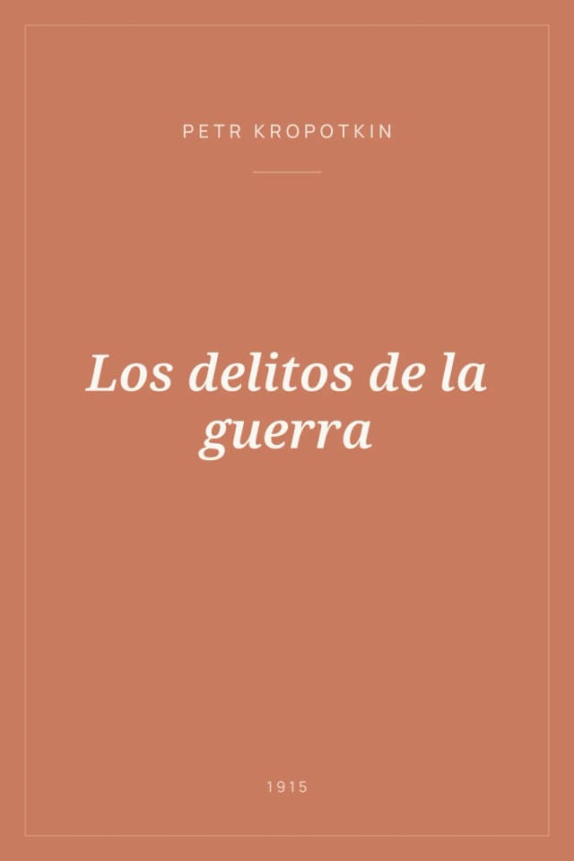 Portada de Los delitos de la guerra