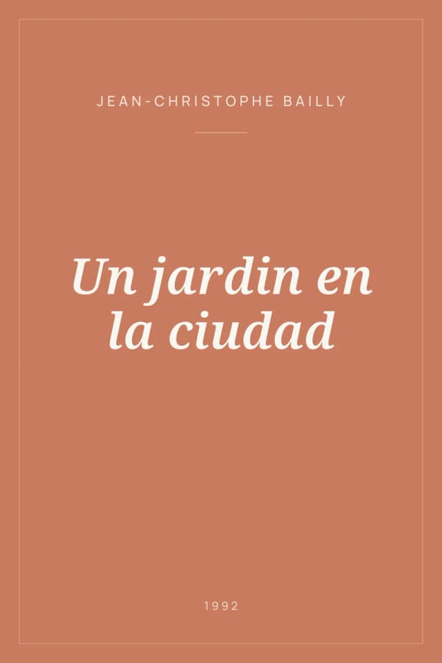 Portada de Un jardin en la ciudad
