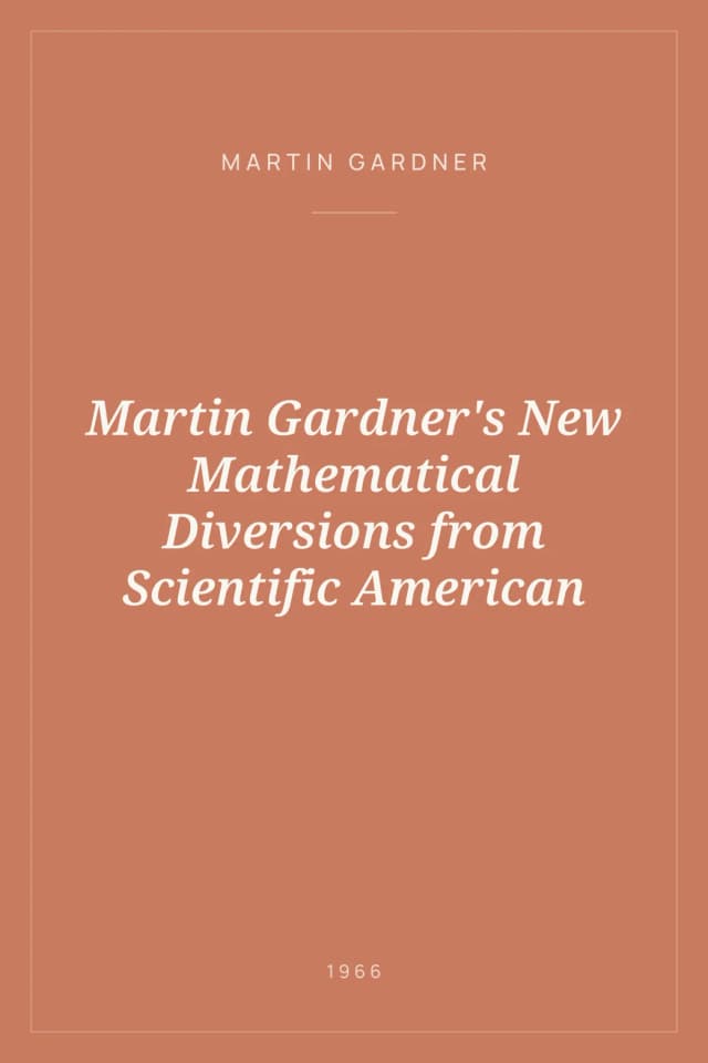Portada de Martin Gardner's New Mathematical Diversions from Scientific American