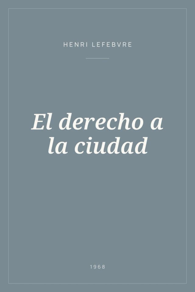 Portada de El derecho a la ciudad