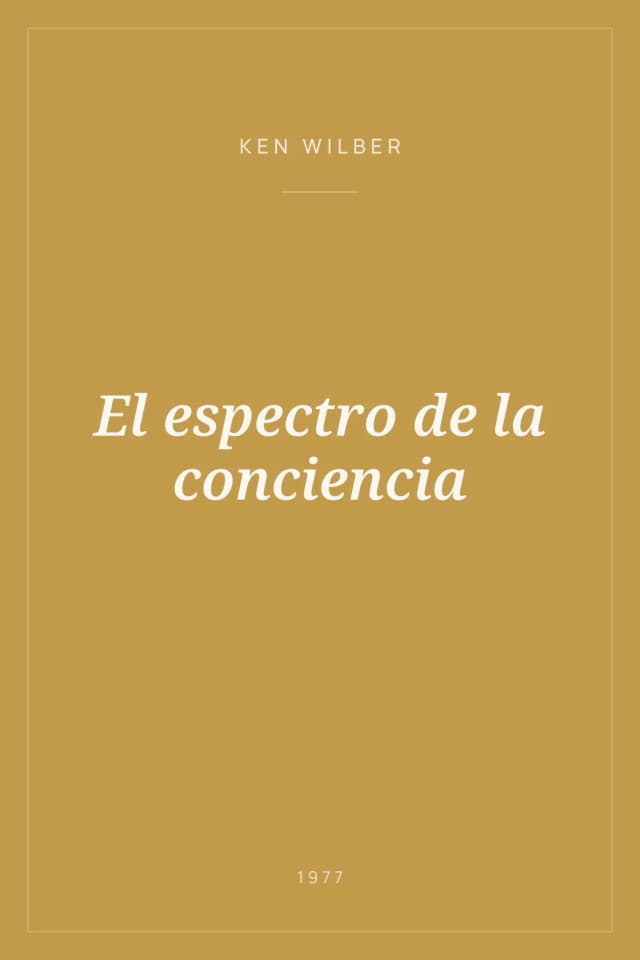 Portada de El espectro de la conciencia