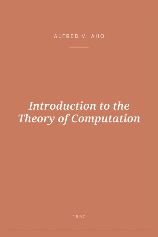 Portada de Introduction to the Theory of Computation