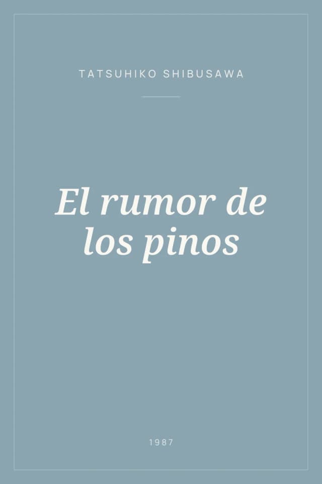 Portada de El rumor de los pinos