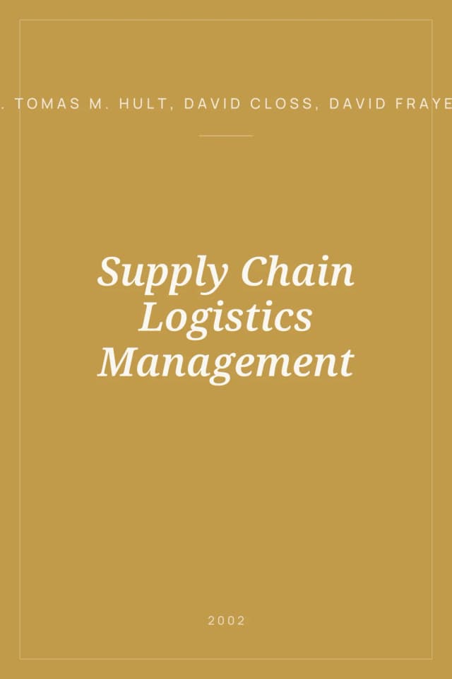 Portada de Supply Chain Logistics Management