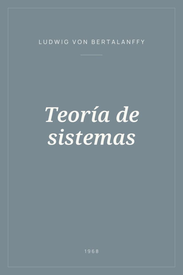 Portada de Teoría de sistemas