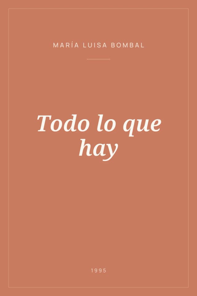 Portada de Todo lo que hay