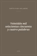 Portada de Veintidós mil seiscientas cincuenta y cuatro palabras