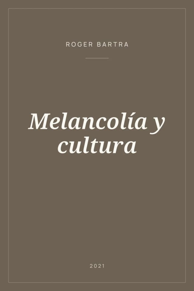 Portada de Melancolía y cultura