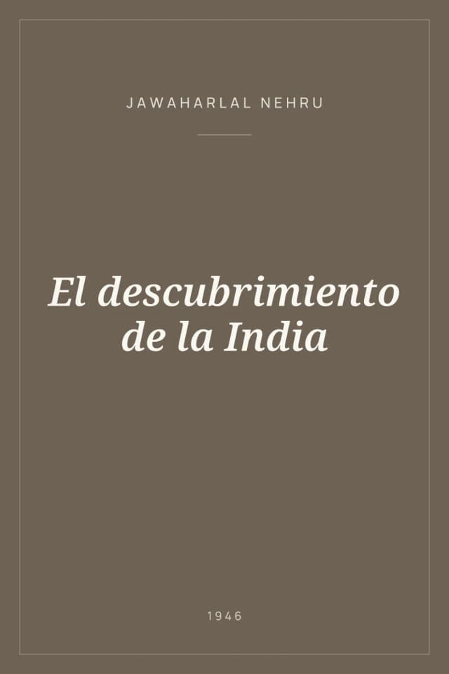 Portada de El descubrimiento de la India