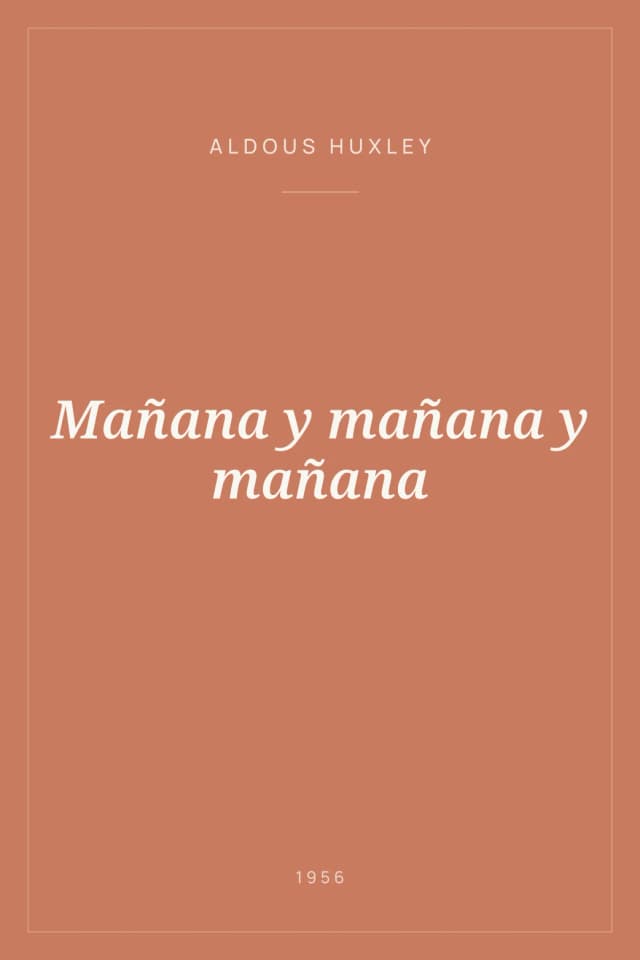 Portada de Mañana y mañana y mañana