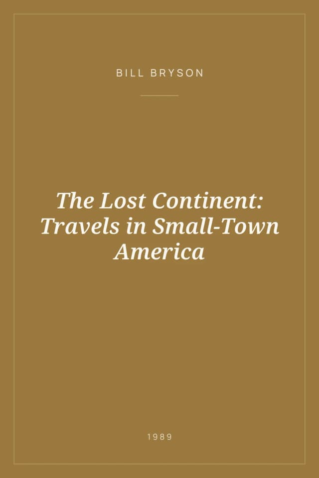 Portada de The Lost Continent: Travels in Small-Town America
