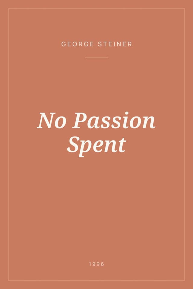 Portada de No Passion Spent
