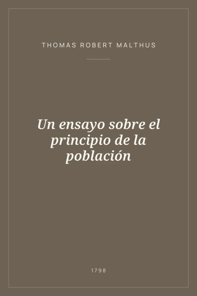 Portada de Un ensayo sobre el principio de la población
