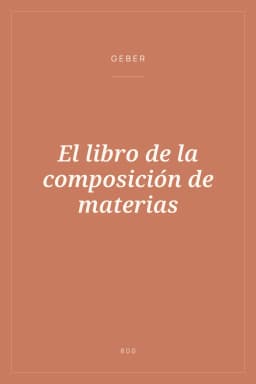 Portada de El libro de la composición de materias