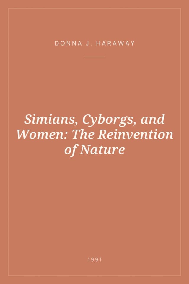 Portada de Simians, Cyborgs, and Women: The Reinvention of Nature