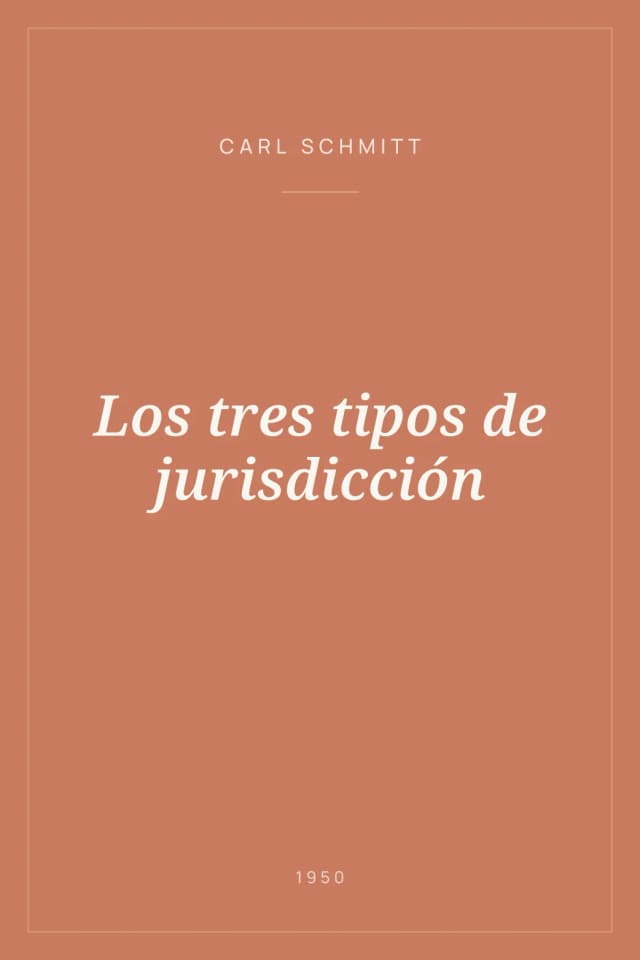 Portada de Los tres tipos de jurisdicción