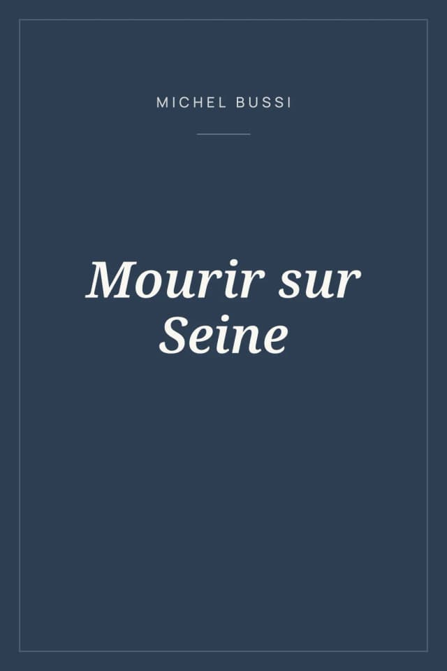 Portada de Mourir sur Seine